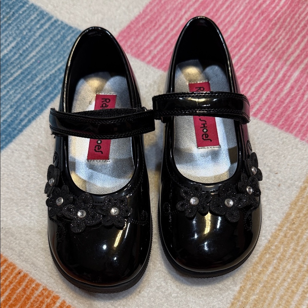 Rachel Shoes Black Floral Dress Shoes